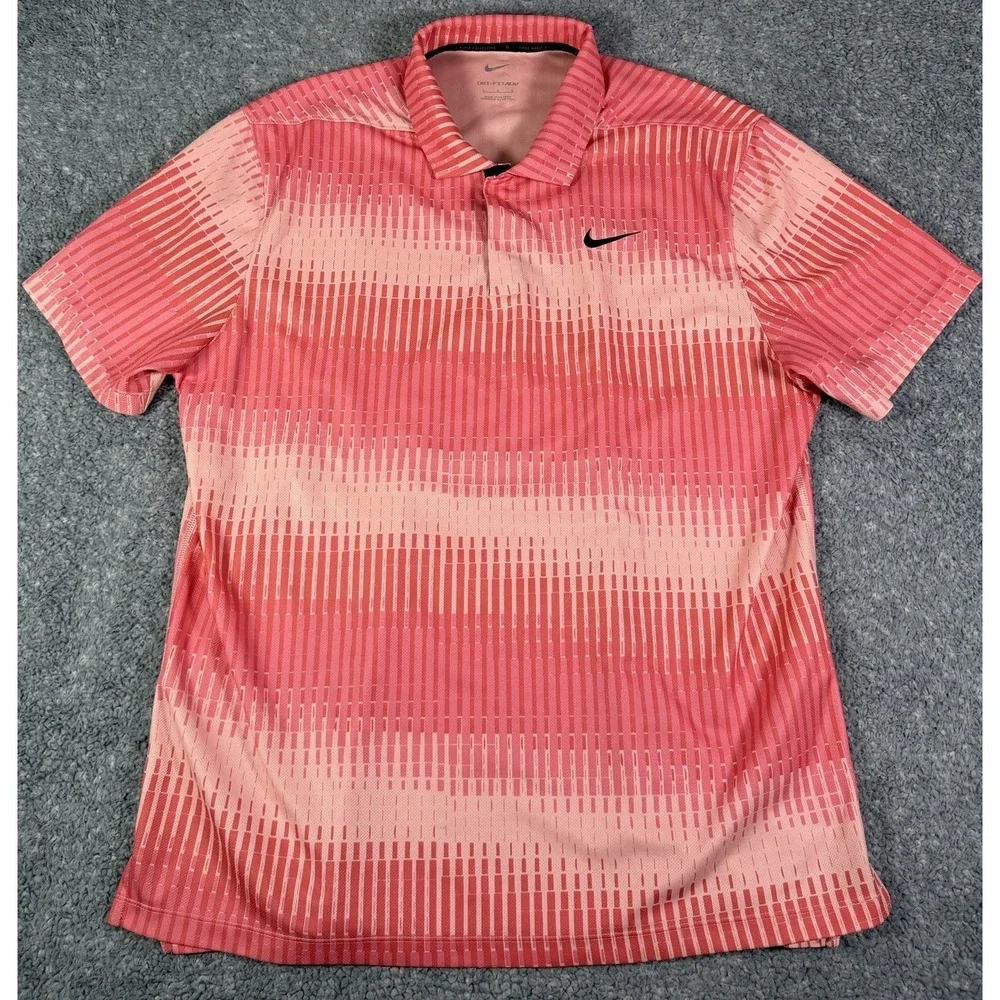 Nike Dri-Fit ADV Tiger Woods Mens Large Pink The Woods Jupiter Polo Shirt DN2237